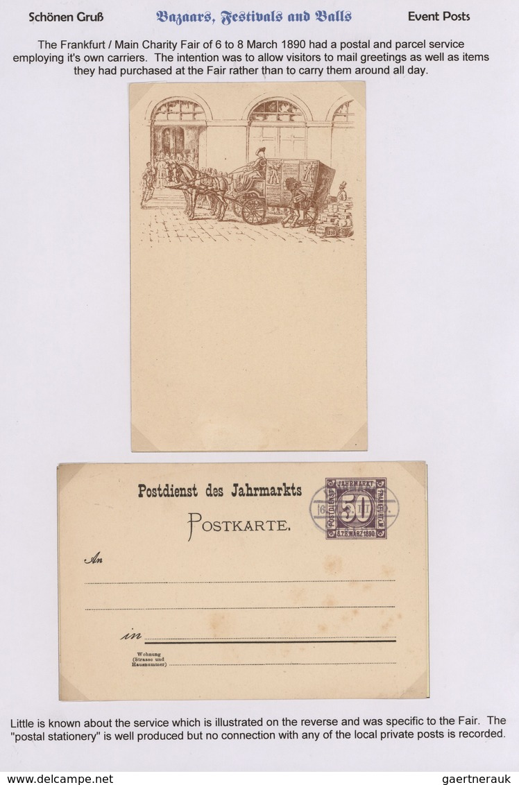 Deutschland - Besonderheiten: 1887/1925 Ca., EREIGNIS-und VERANSTALTUNGSPOST, Aussergewöhnliche Spez - Autres & Non Classés