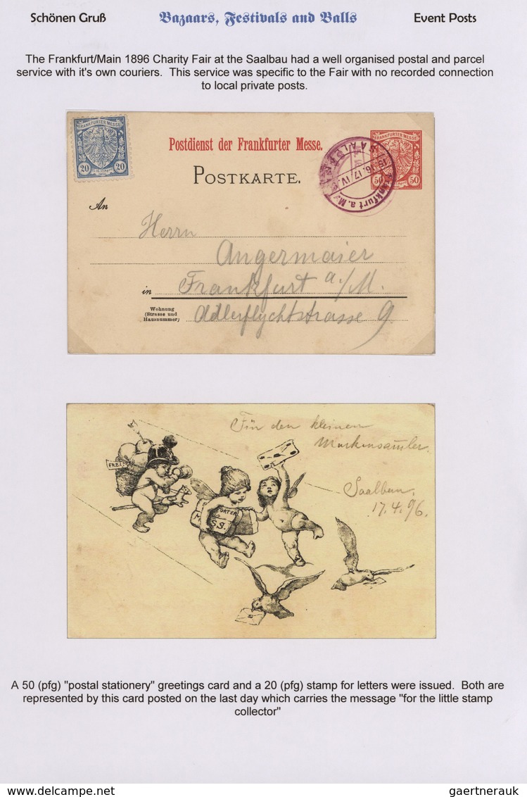 Deutschland - Besonderheiten: 1887/1925 Ca., EREIGNIS-und VERANSTALTUNGSPOST, Aussergewöhnliche Spez - Sonstige & Ohne Zuordnung
