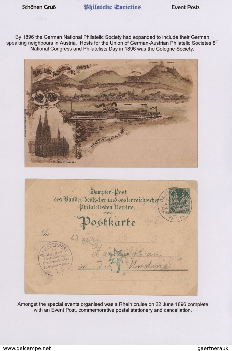Deutschland - Besonderheiten: 1887/1925 ca., EREIGNIS-und VERANSTALTUNGSPOST, aussergewöhnliche Spez