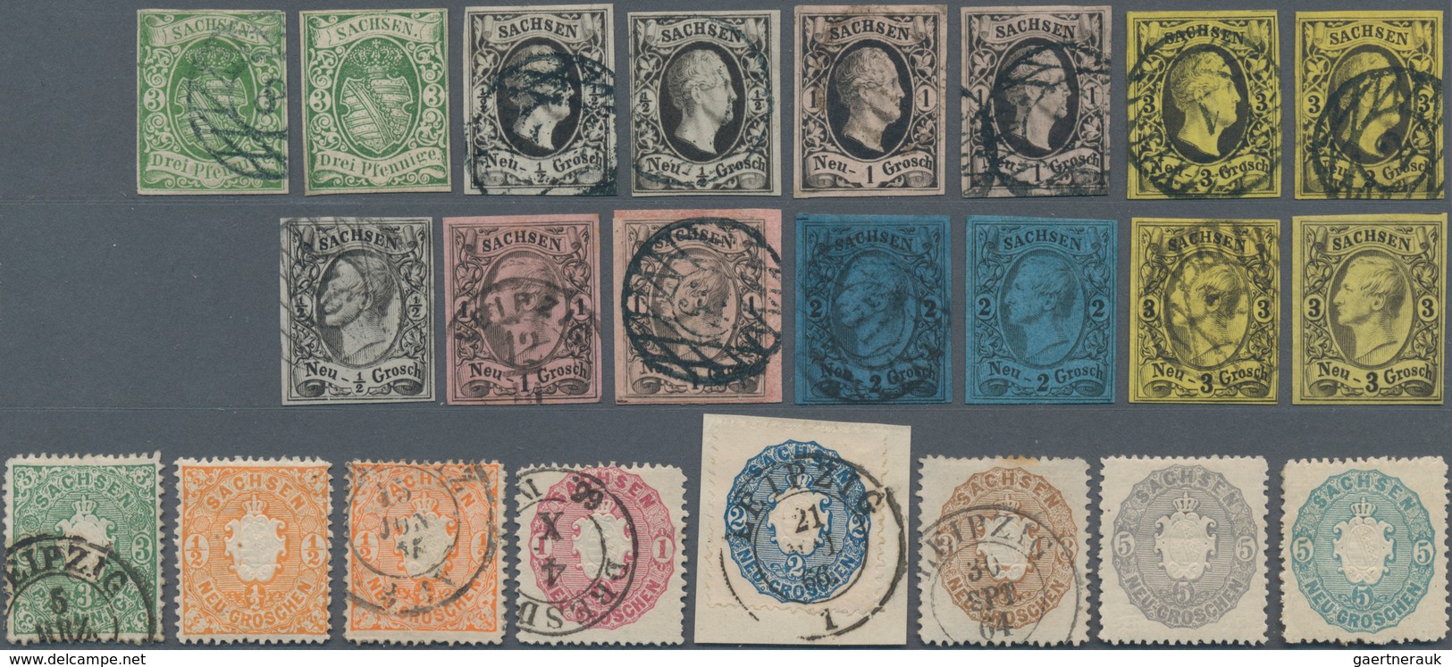 Altdeutschland: 1850/1874, Gestempelte Und Ungebrauchte Sammlungspartie Von Ca. 187 Marken Mit Den G - Collections