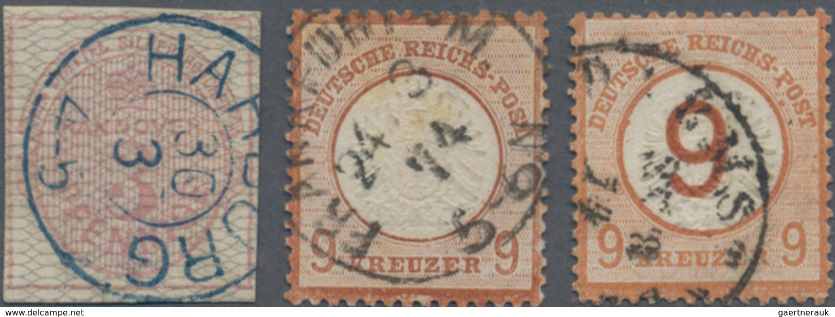 Altdeutschland Und Deutsches Reich: 1850/1939, Konvolut Mit über 50 Marken Auf Steckkarten, Dabei Al - Collections