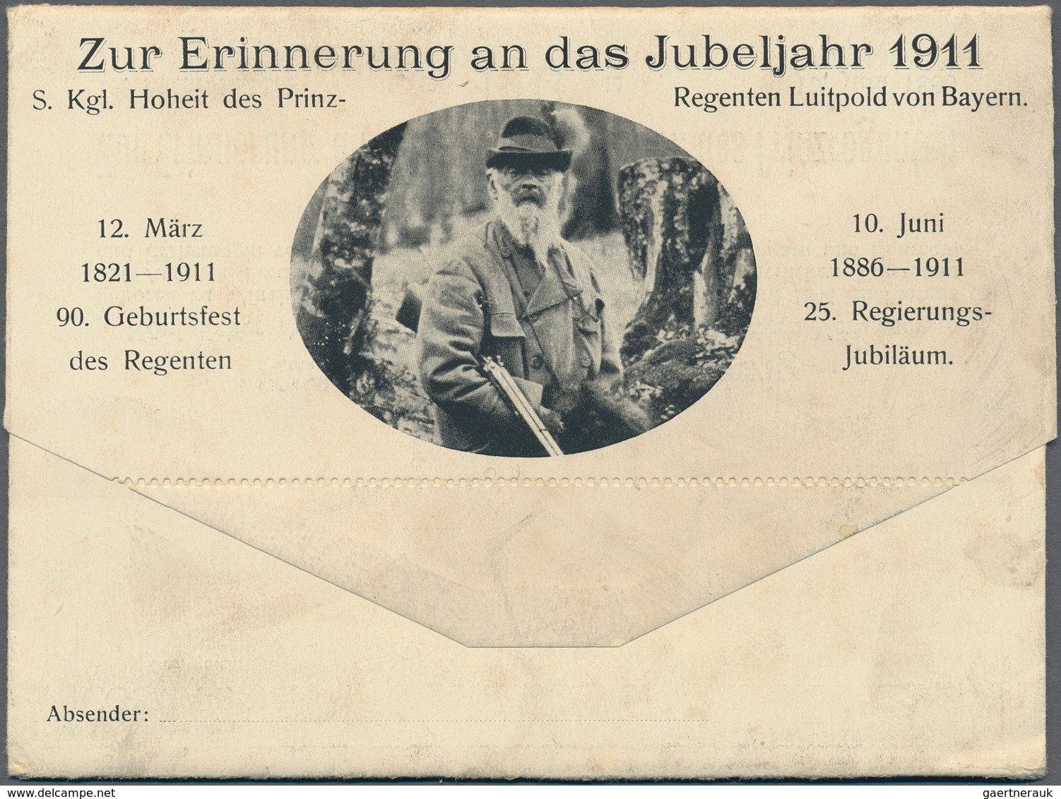 Bayern - Marken Und Briefe: 1889 - 1919 (ca.), 24 Belege, Dabei Ganzsachen, Faltbriefe "Zur Erinneru - Autres & Non Classés