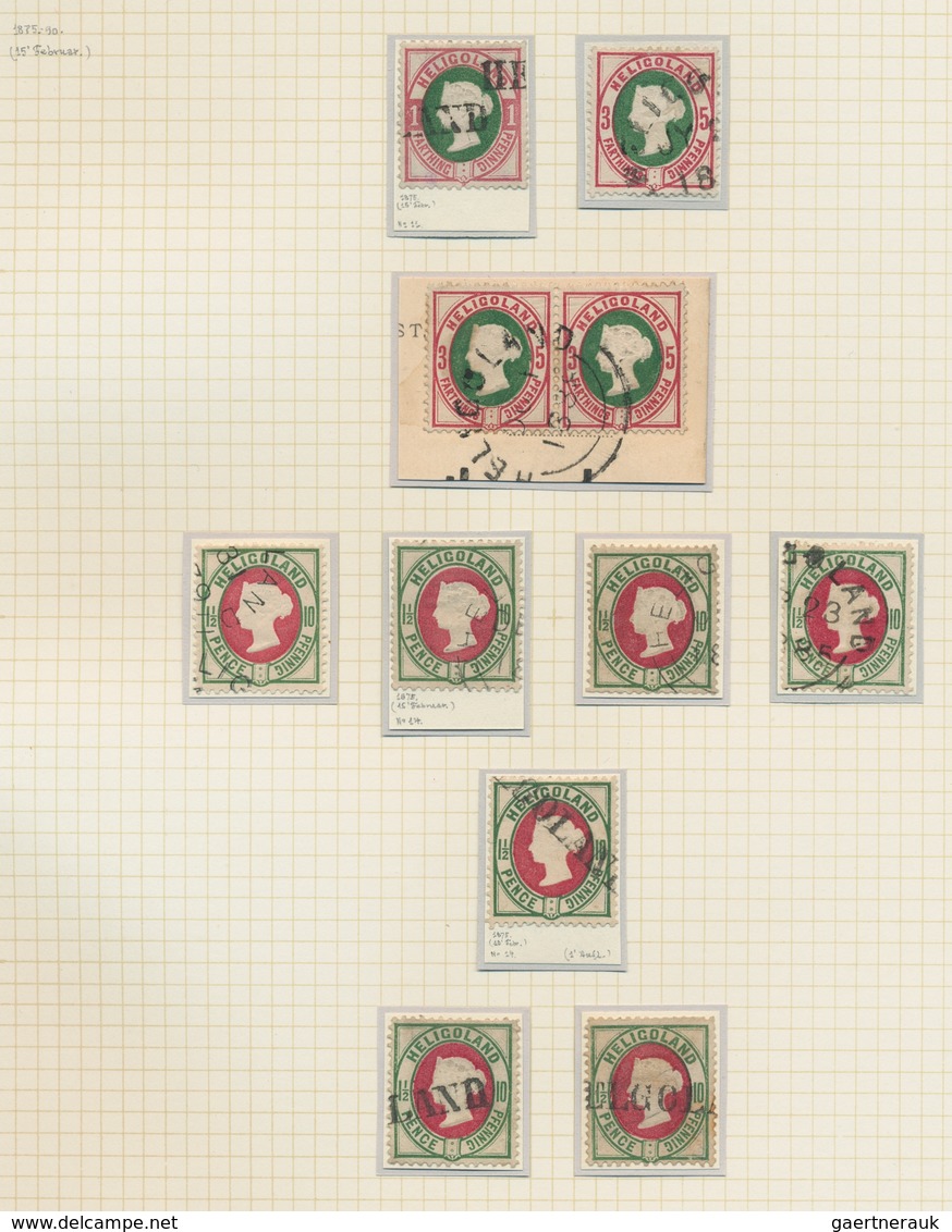Helgoland - Marken und Briefe: 1867/90, Sehr saubere alte Sammlung, vieles mehrfach gestempelt und z