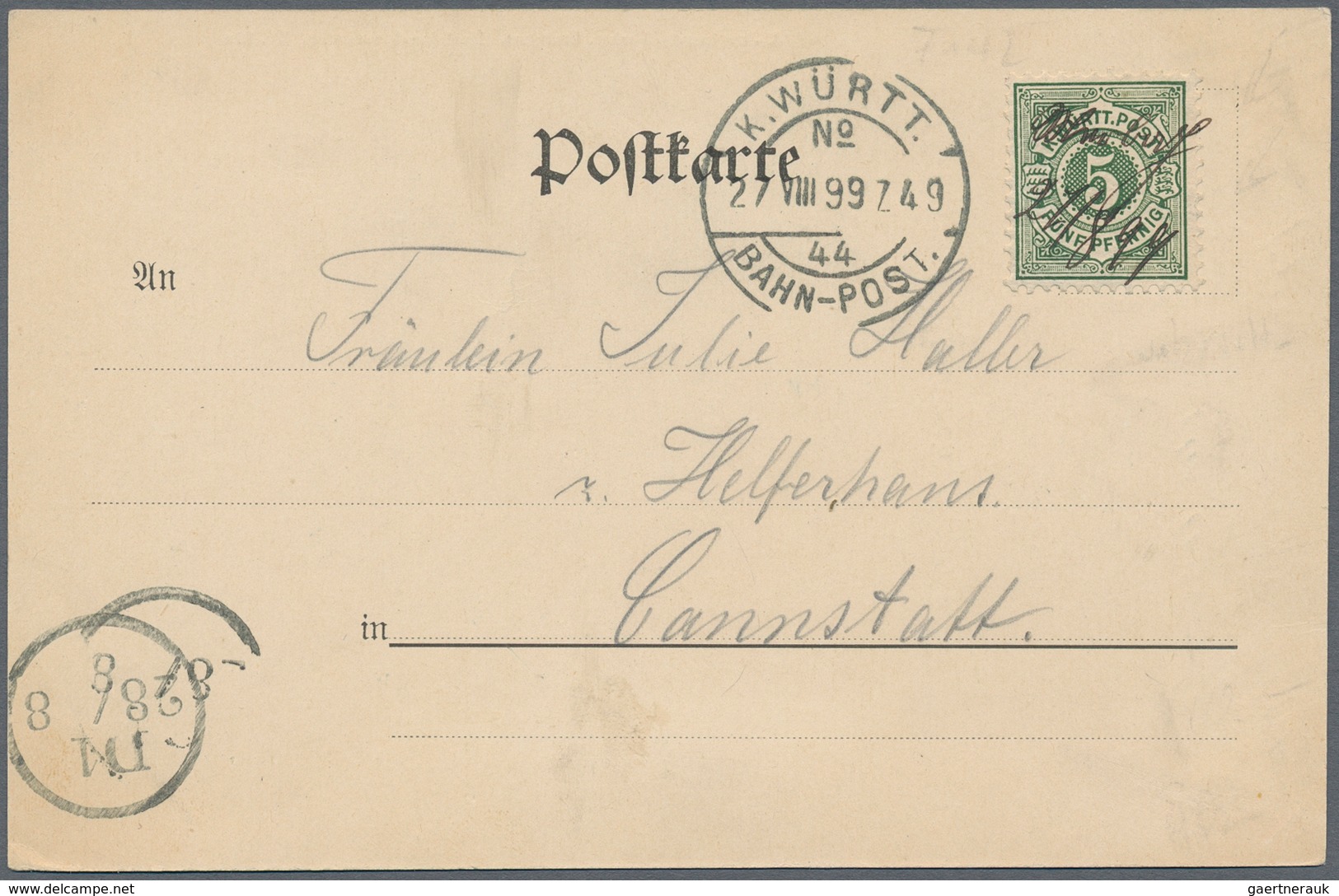 Württemberg - Marken Und Briefe: 1896 - 1920 (ca.), Posten Von 19 Belegen, Dabei Handschriftliche En - Autres & Non Classés