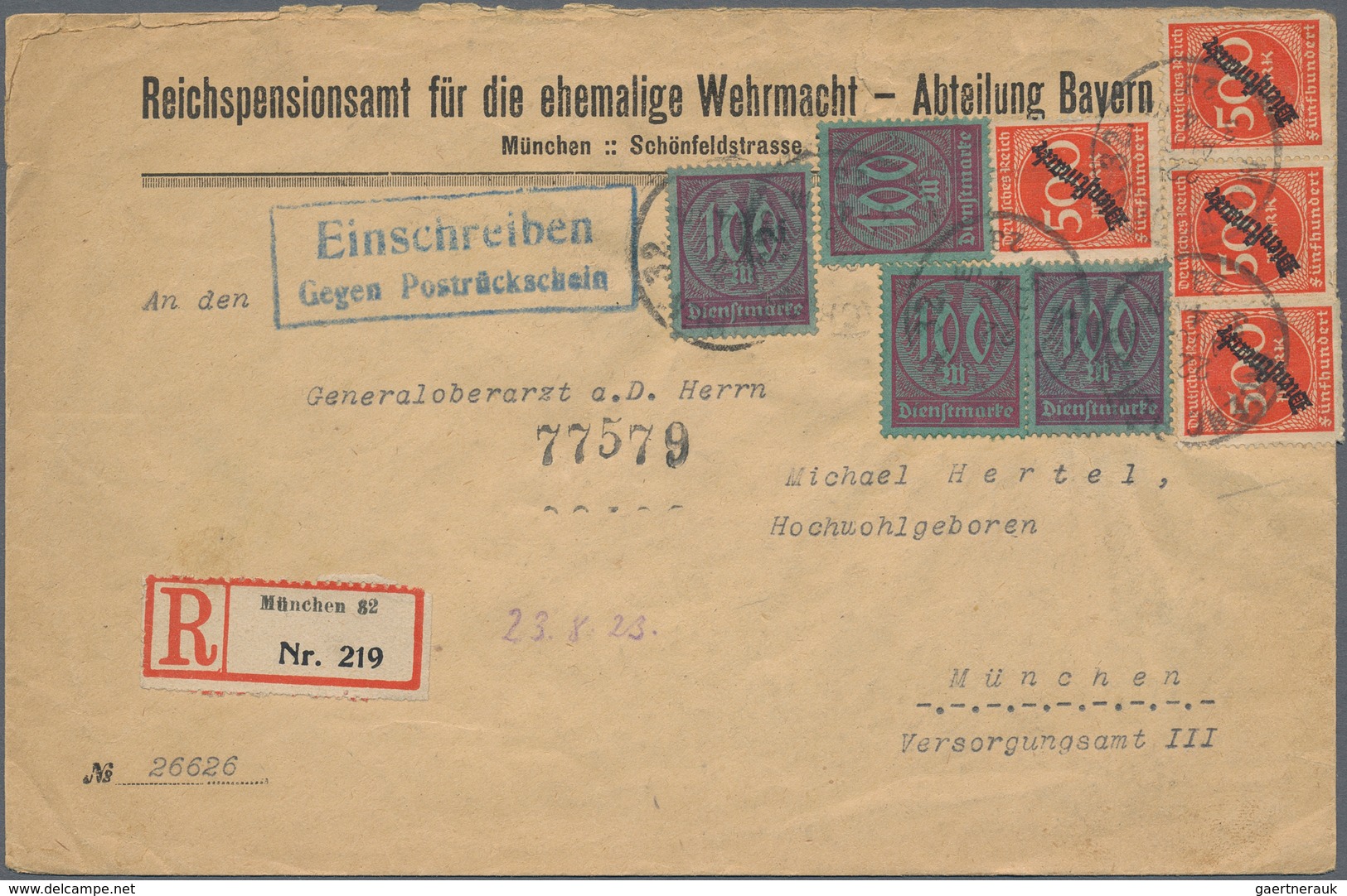 Deutsches Reich: 1975-1945, Gehaltvoller Bestand Mit Rund 650 Briefen, Belegen, Ganzsachen Und Ansic - Collections