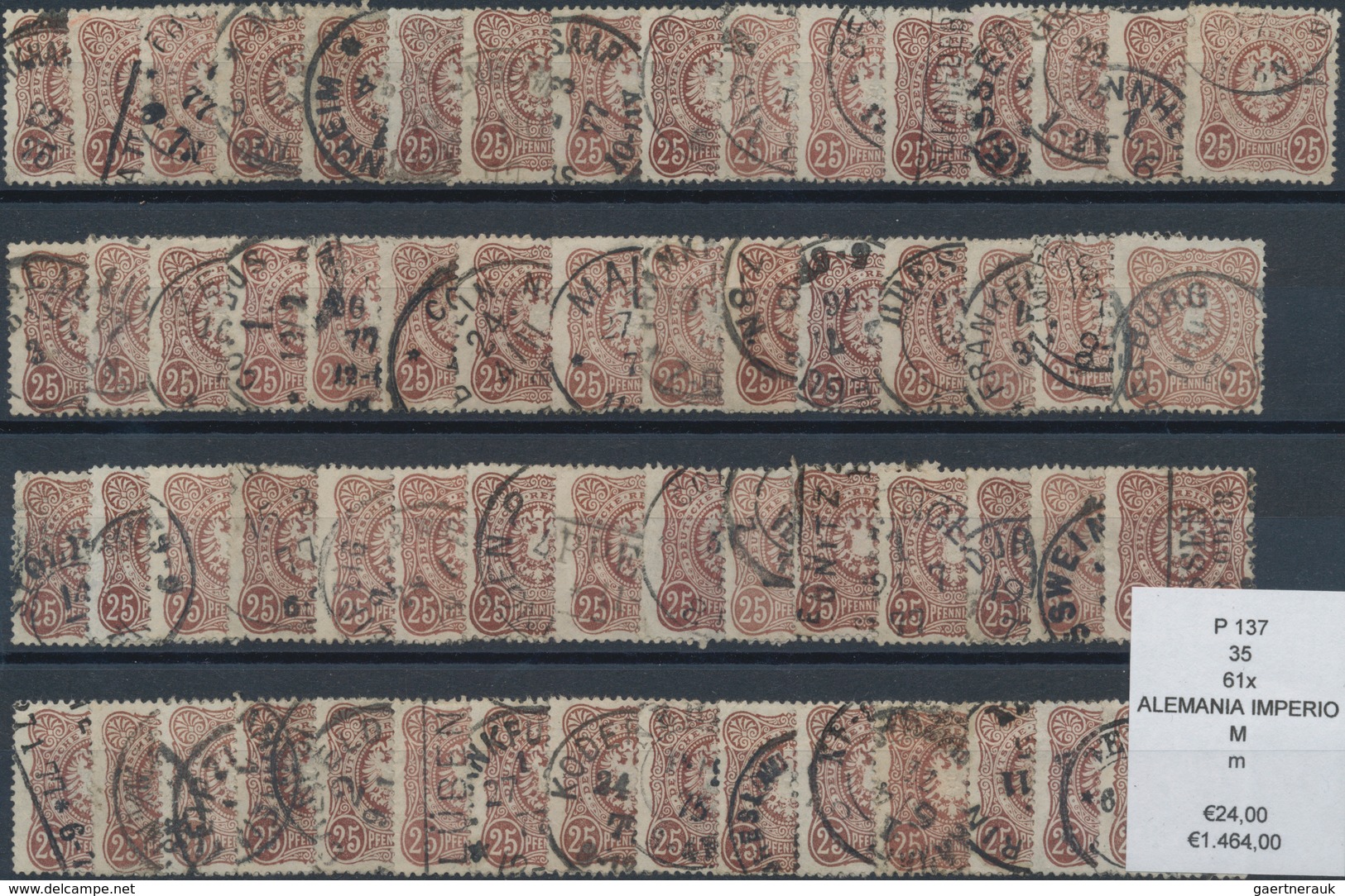 Deutsches Reich - Pfennige: 1875-1879, Partie Mit 25 Pfennige Und 50 Pfennige Auf Steckkarten, Dabei - Collections