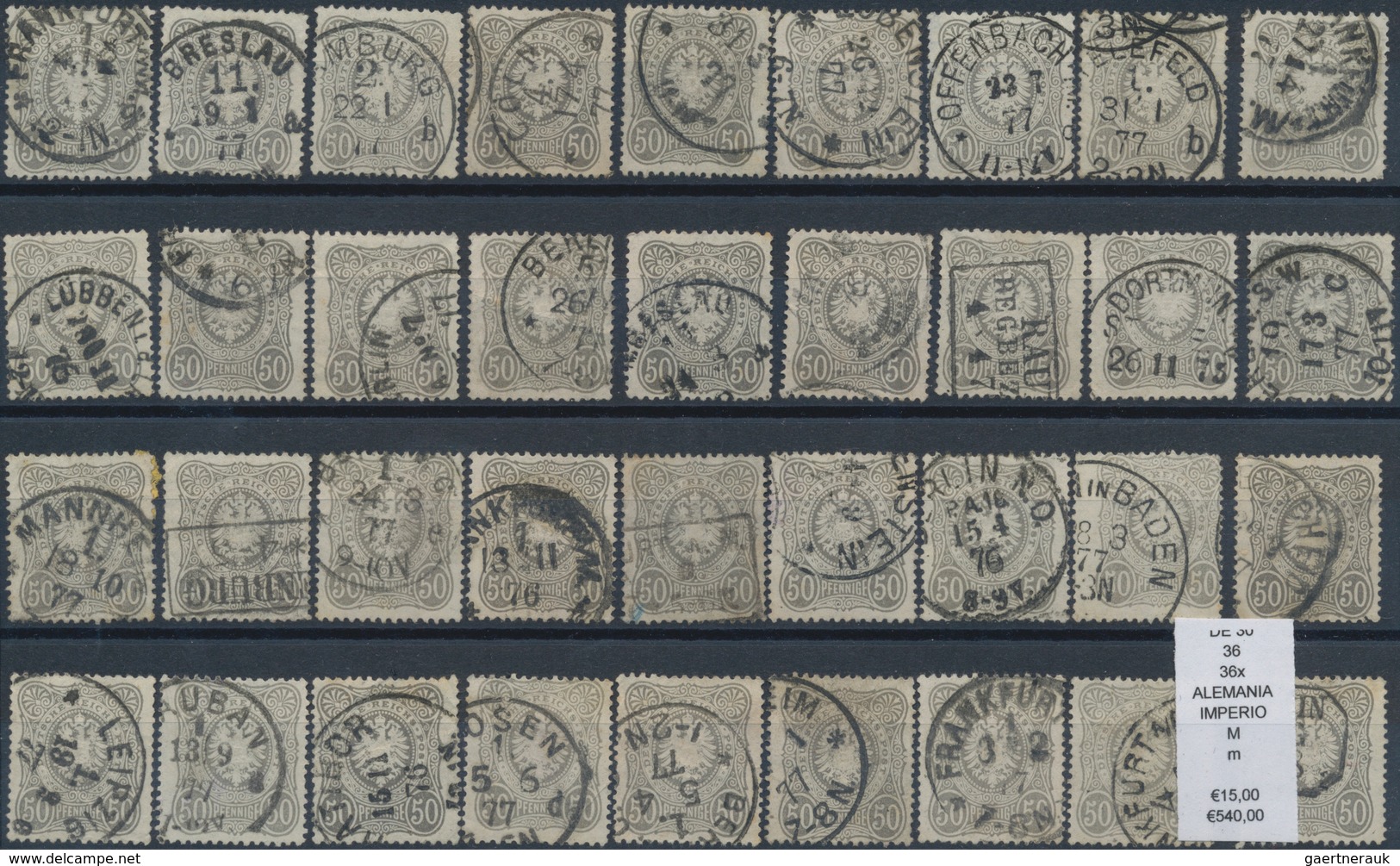 Deutsches Reich - Pfennige: 1875-1879, Partie Mit 25 Pfennige Und 50 Pfennige Auf Steckkarten, Dabei - Collezioni