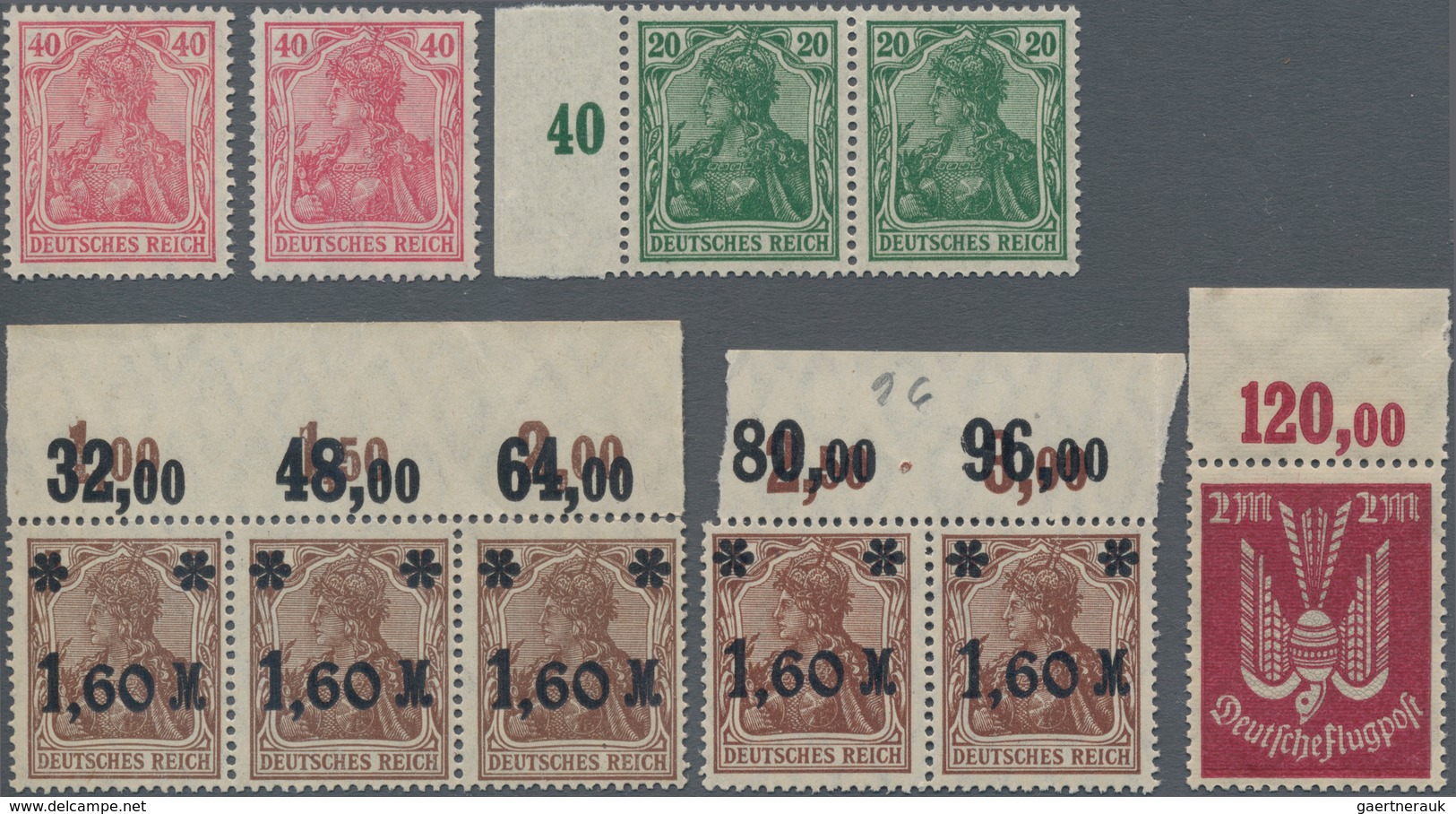 Deutsches Reich - Inflation: 1917-1923, Vielseitiger, Postfrischer Bestand, Numerisch Sortiert Auf R - Collections