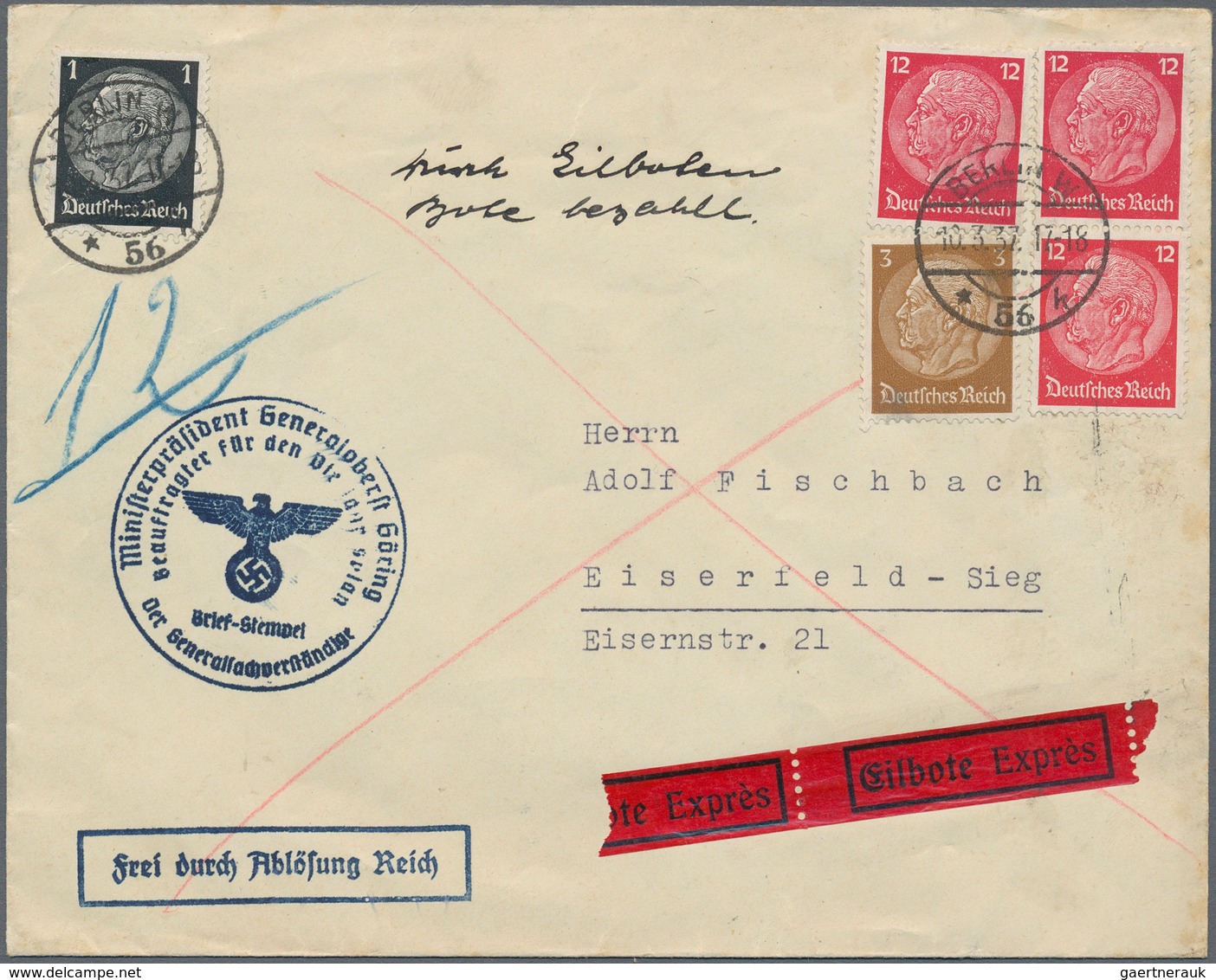 Deutsches Reich - 3. Reich: 1935 - 1945 (ca.), Posten Von 30 Belegen, Dabei R-Briefe, Nachnahme, Zen - Autres & Non Classés