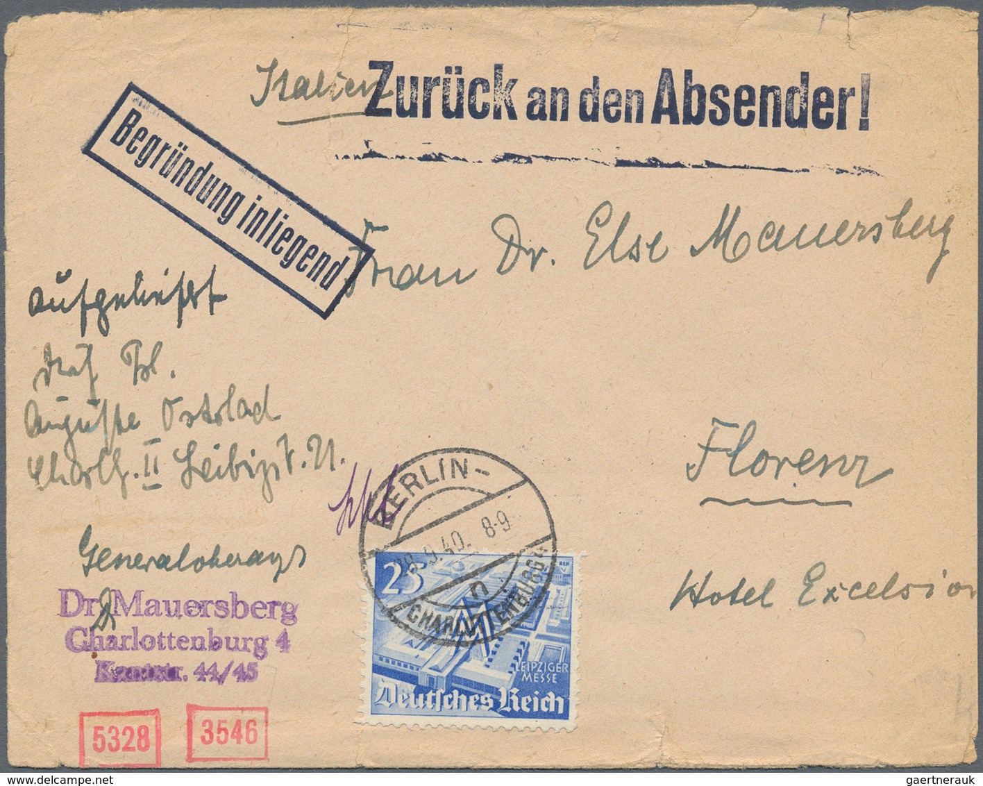 Deutsches Reich - 3. Reich: 1935 - 1945 (ca.), Posten Von 30 Belegen, Dabei R-Briefe, Nachnahme, Zen - Other & Unclassified