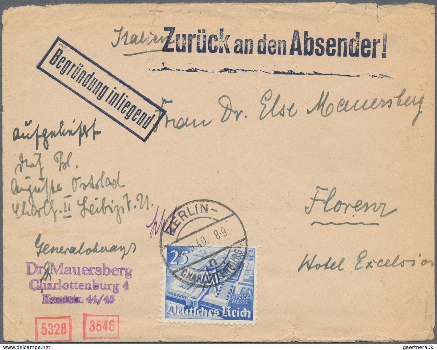 Deutsches Reich - 3. Reich: 1935 - 1945 (ca.), Posten Von 30 Belegen, Dabei R-Briefe, Nachnahme, Zen - Sonstige & Ohne Zuordnung