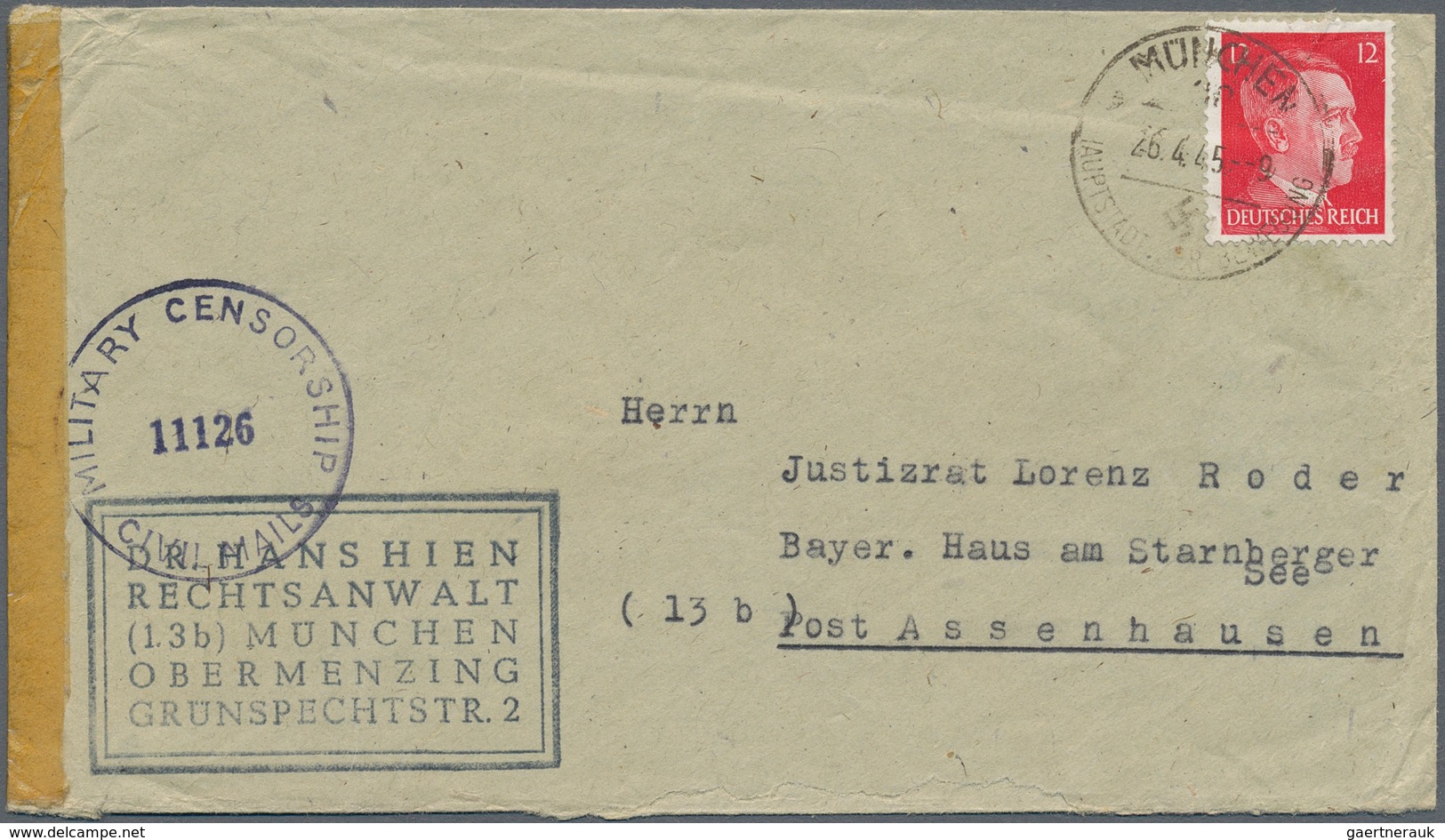 Deutsches Reich - 3. Reich: 1935 - 1945 (ca.), Posten Von 30 Belegen, Dabei R-Briefe, Nachnahme, Zen - Other & Unclassified
