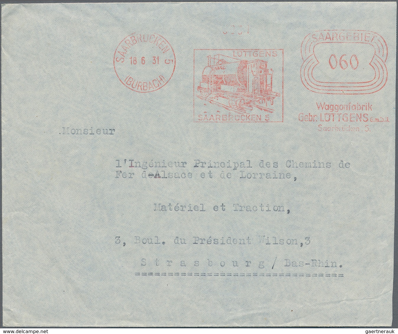 Deutsche Abstimmungsgebiete: Saargebiet: 1920 - 1952 (ca.), Posten Von Ca. 90 Belegen, Insbesondere - Lettres & Documents