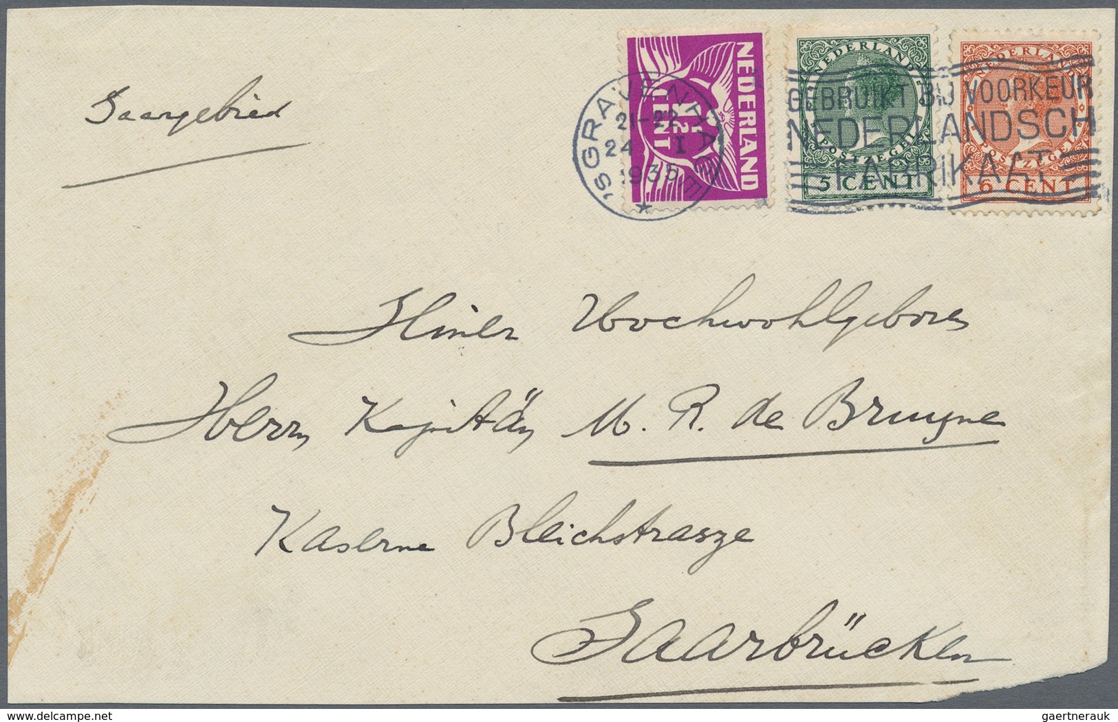 Deutsche Abstimmungsgebiete: Saargebiet - Feldpost: 1915/1935, Lot Von Sieben Briefen/Karten Und Ein - Lettres & Documents