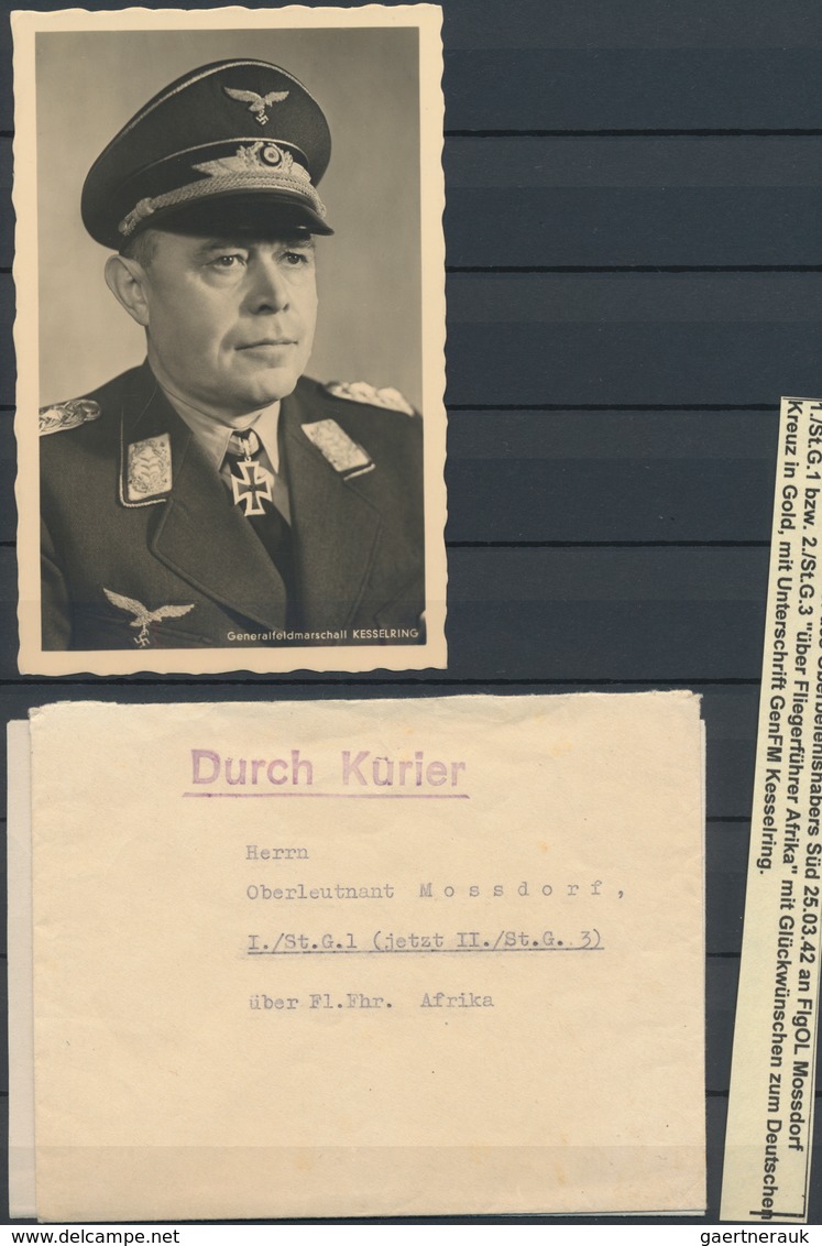 Feldpost 2. Weltkrieg: 1942/1943, Deutsches Afrika Korps, Interessantes Konvolut Mit Sieben Teilen, - Autres & Non Classés