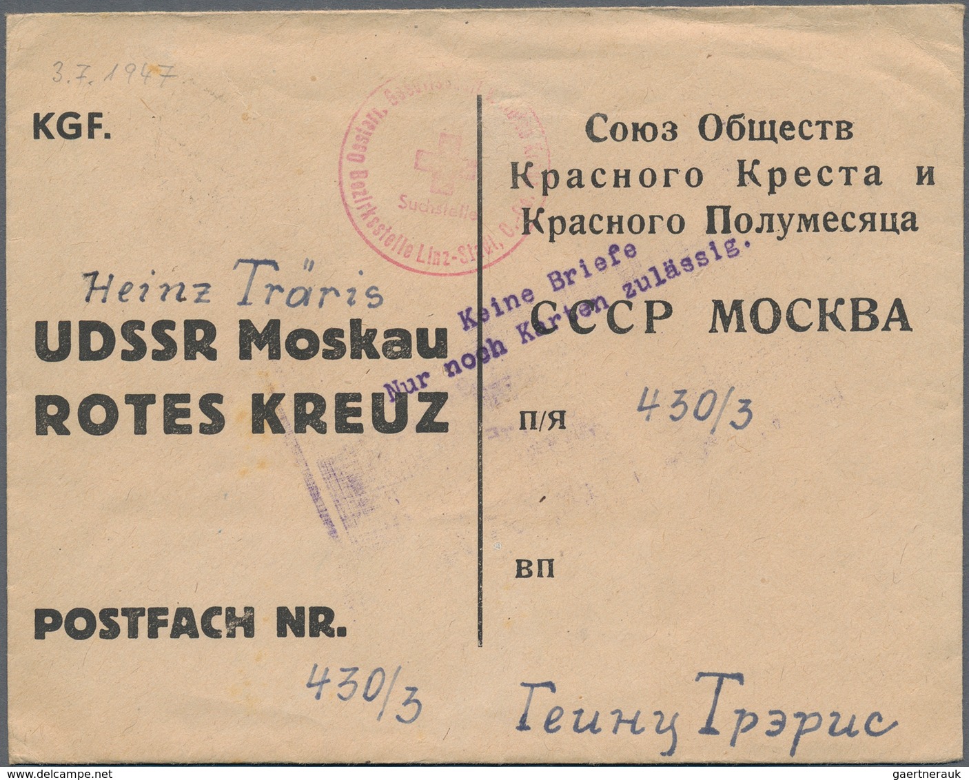 Kriegsgefangenen-Lagerpost: 1941/1947 Ca., Sammlung Mit Ca.120 Belegen Im Album, Dabei KGF-Post Meis - Sonstige & Ohne Zuordnung