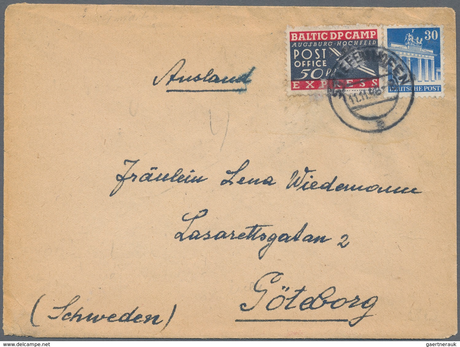 Kriegsgefangenen-Lagerpost: 1945/1950 ca., DP-LAGERPOST in Nachkriegsdeutschland, sehr gehaltvoller