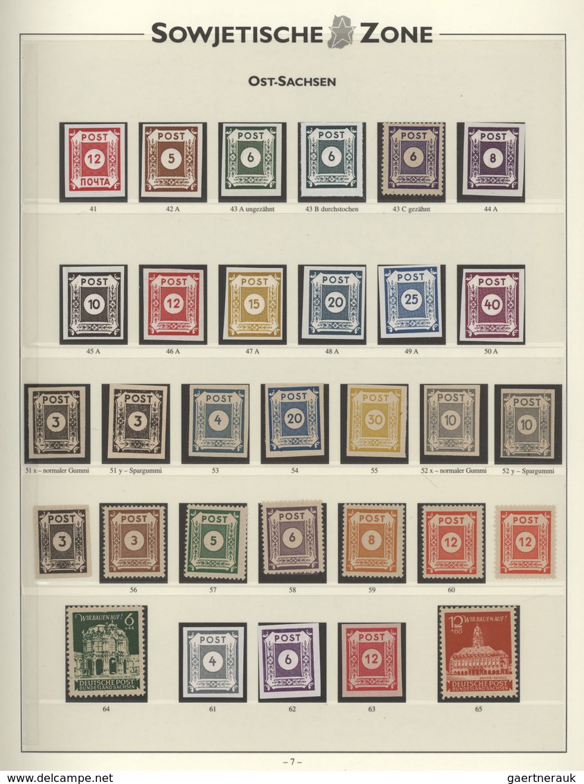 Sowjetische Zone: 1945 - 1949, Sammlung, Zumeist Postfrisch Im Sieger-Vordruck Der Verschiedenen Geb - Autres & Non Classés