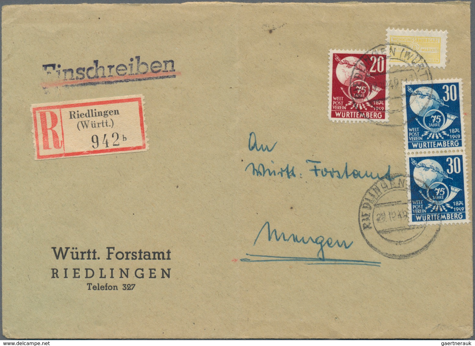 Französische Zone: 1946/1949, Partie Von 36 Belegen, Davon 23 Paketkarten(stammteile) Mit Frankature - Sonstige & Ohne Zuordnung