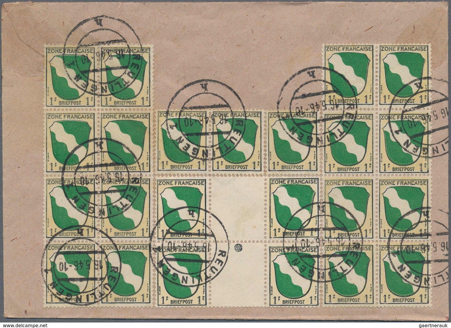Französische Zone - Allgemeine Ausgabe: 1946, Wappen 1 Pfg.-5 Pfg., Lot Von Sechs Briefen Aus Einer - Altri & Non Classificati