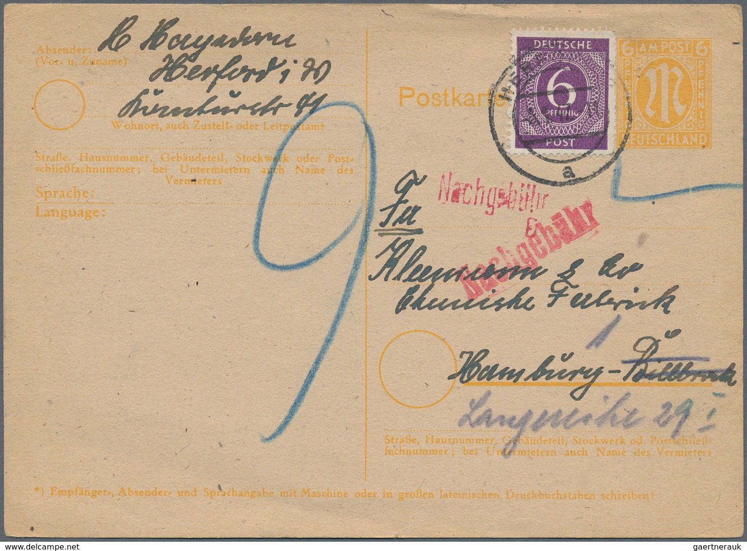 Bizone: 1945-1947, AM-Post, Partie Mit 120 Briefen Und Ganzsachen, Dabei Einschreiben/Rückschein, Po - Sonstige & Ohne Zuordnung
