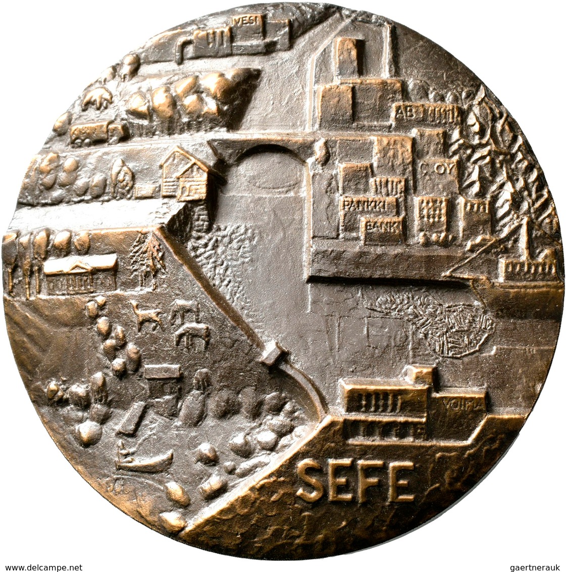 Medaillen Alle Welt: Finnland: Bronzemedaille 1985 Von Kauko Räsänen, SEFE, 80 Mm, Ca. 2 Cm Dick, 66 - Non Classés