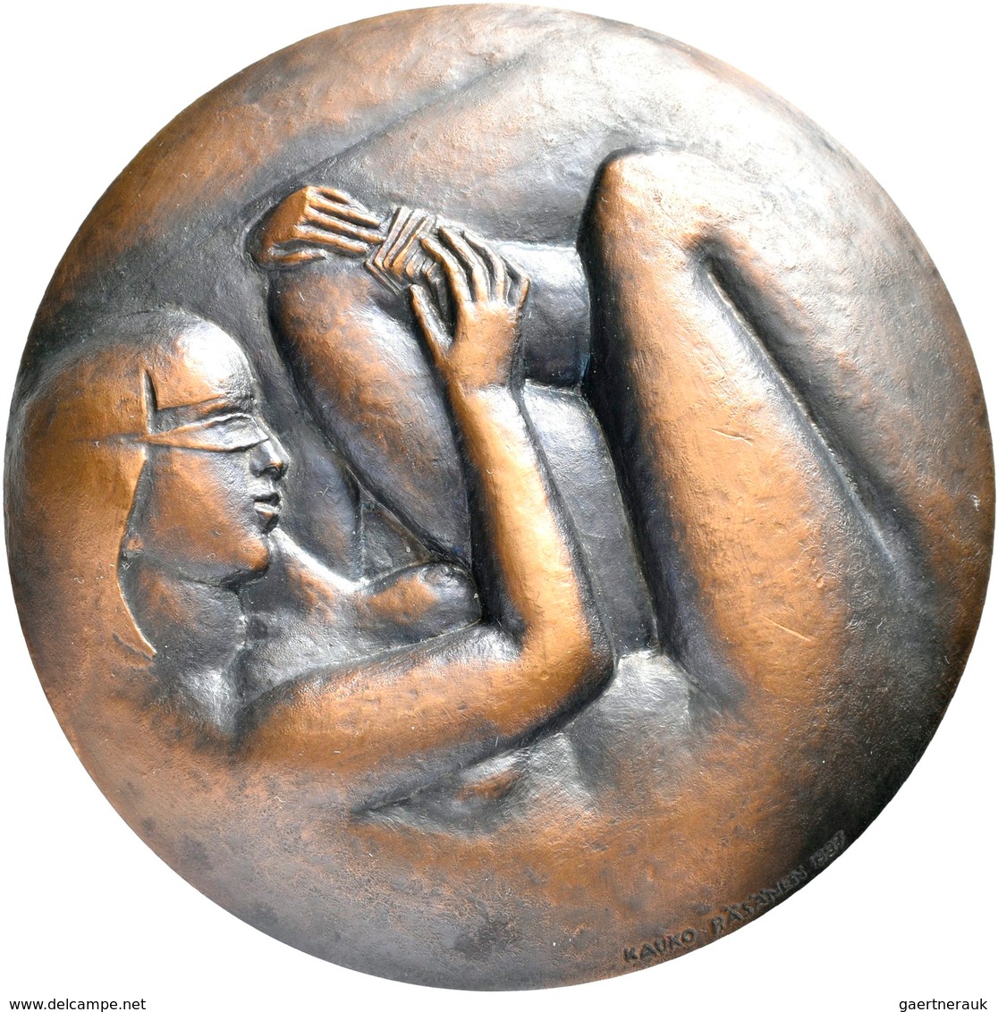 Medaillen Alle Welt: Finnland: Bronzemedaille 1997 Von Kauko Räsänen, 80 Mm, 534 G, Auflage: 100 Exe - Non Classés