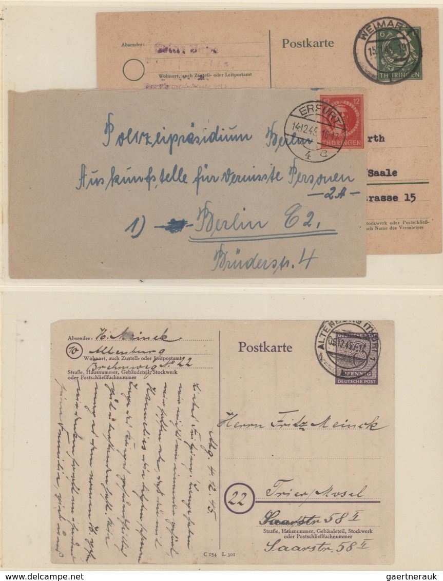 Deutschland: 1800/1993, POSTGESCHICHTE THÜRINGEN: Mit Viel Historischer Kenntnis Aufgebaute Sammlung - Collections