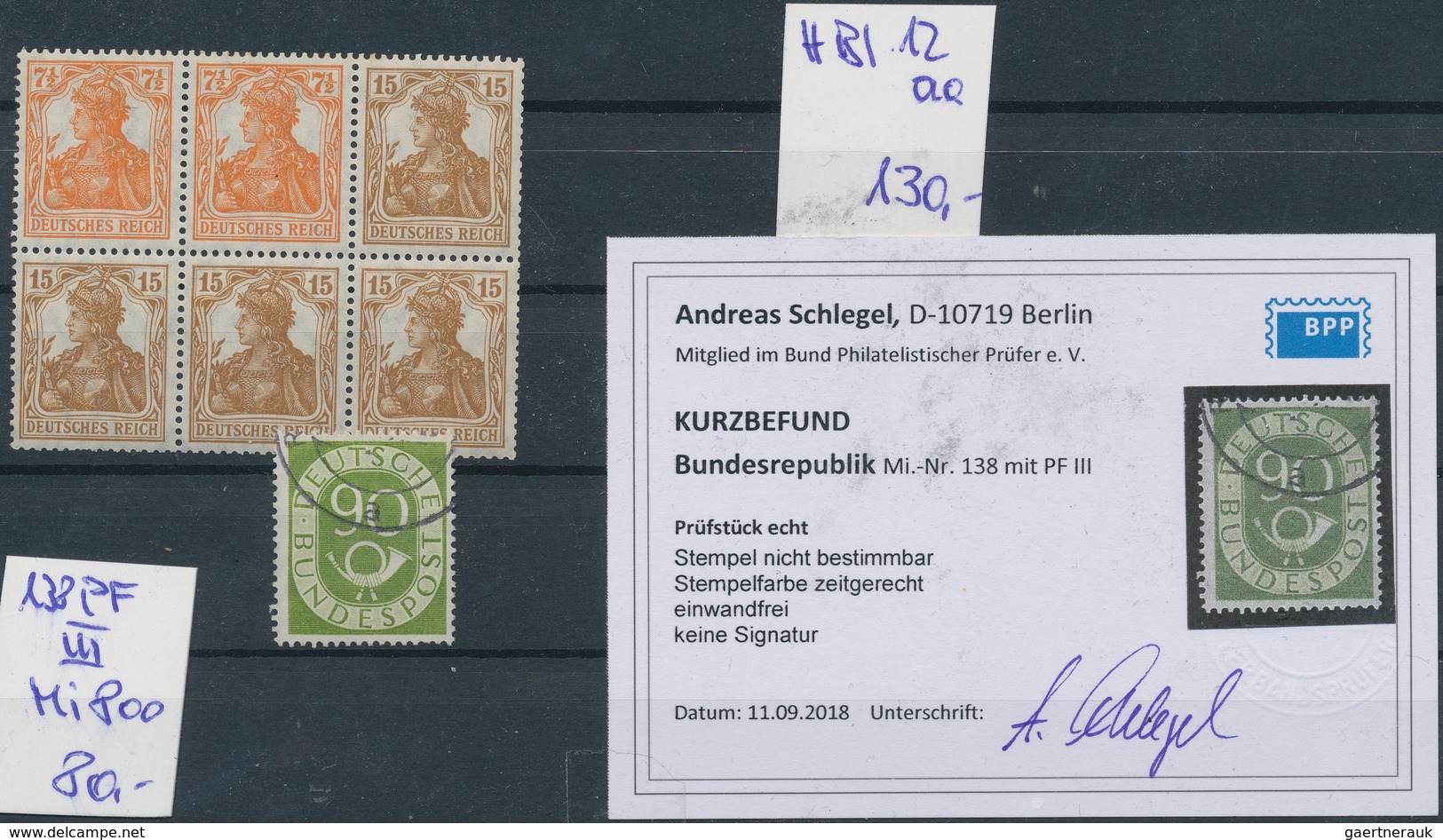 Deutschland: 1850/1950 (ca.), Steckkartenlot Mit Diversen Mittleren Und Besseren Ausgaben, Dabei Bre - Sammlungen