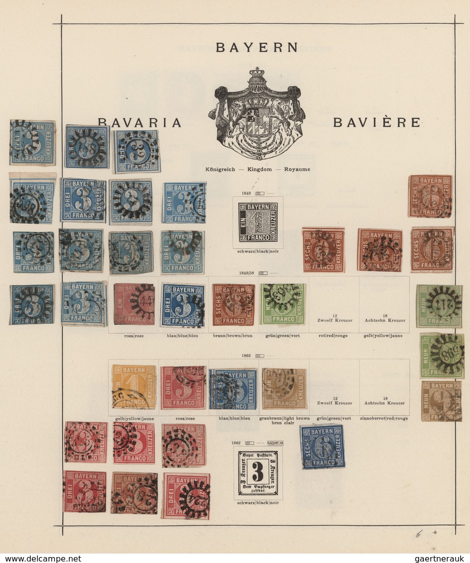 Deutschland: 1850/1960 (ca.), Gestempelte Und Ungebrauchte Sammlung Im Gut Erhaltenen Roten Schaubek - Collections