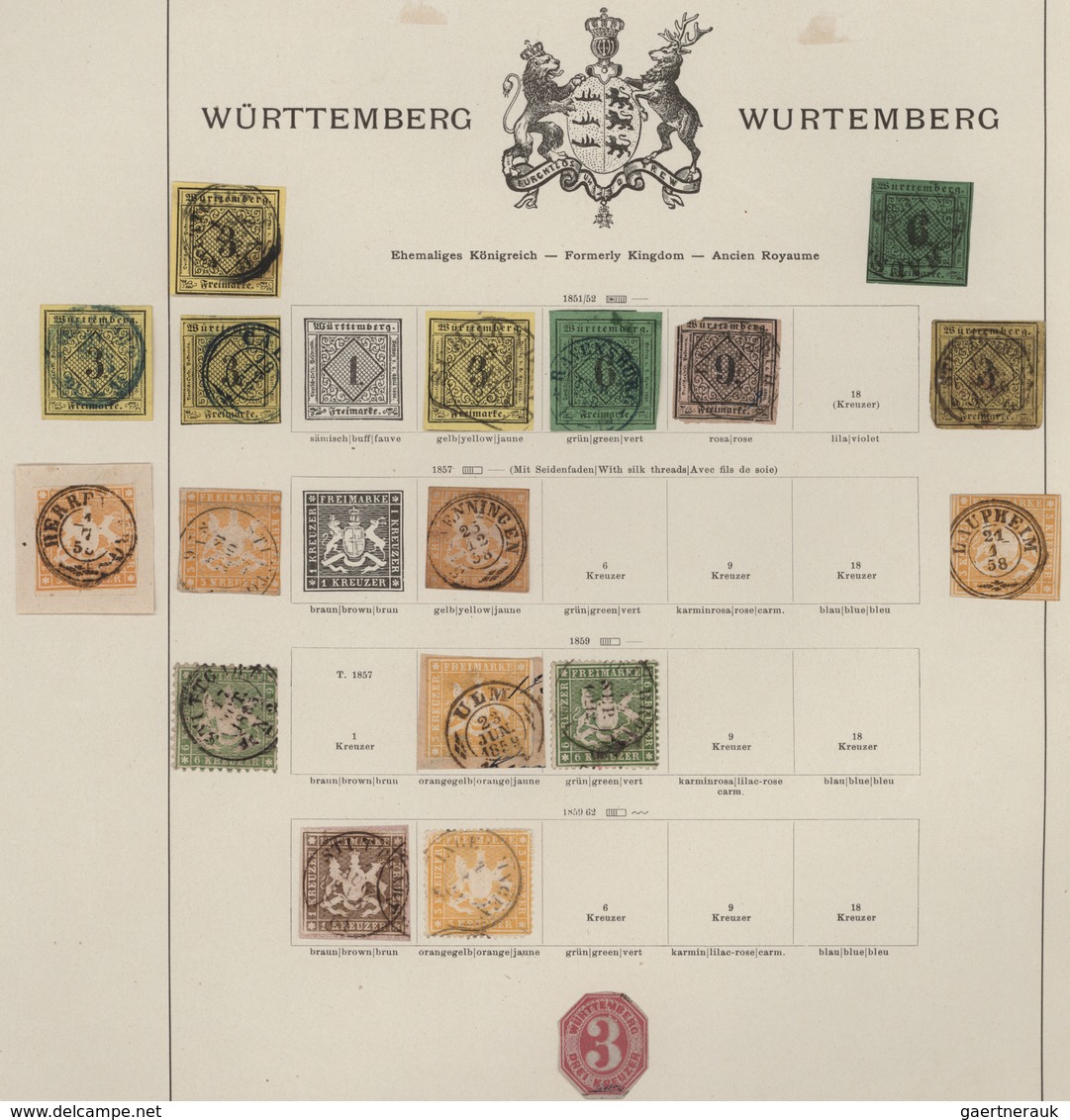 Deutschland: 1850/1960 (ca.), Gestempelte Und Ungebrauchte Sammlung Im Gut Erhaltenen Roten Schaubek - Sammlungen