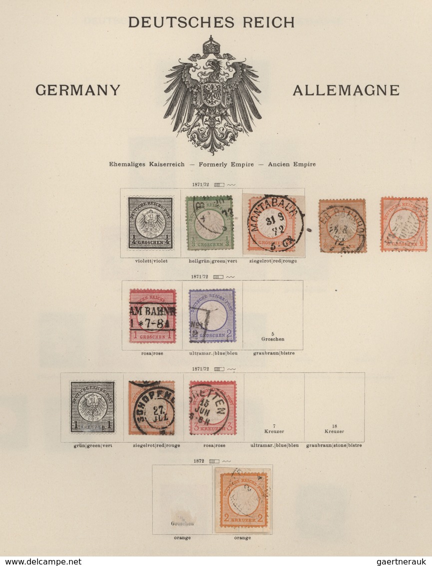 Deutschland: 1850/1960 (ca.), Gestempelte Und Ungebrauchte Sammlung Im Gut Erhaltenen Roten Schaubek - Collections