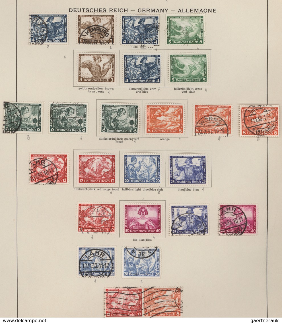 Deutschland: 1850/1960 (ca.), Gestempelte Und Ungebrauchte Sammlung Im Gut Erhaltenen Roten Schaubek - Collections