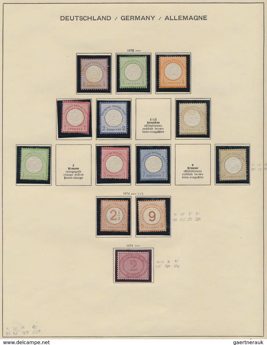 Deutschland: 1860-1933, Ungebrauchte Generalsammlung Ab Altdeutschland (sporadisch) Guter Teil Dt. R - Collections