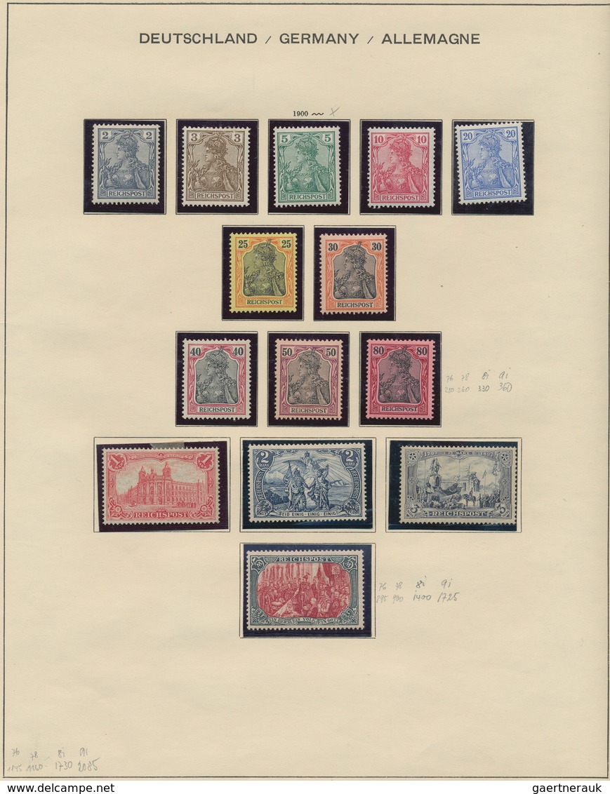 Deutschland: 1860-1933, Ungebrauchte Generalsammlung Ab Altdeutschland (sporadisch) Guter Teil Dt. R - Collections