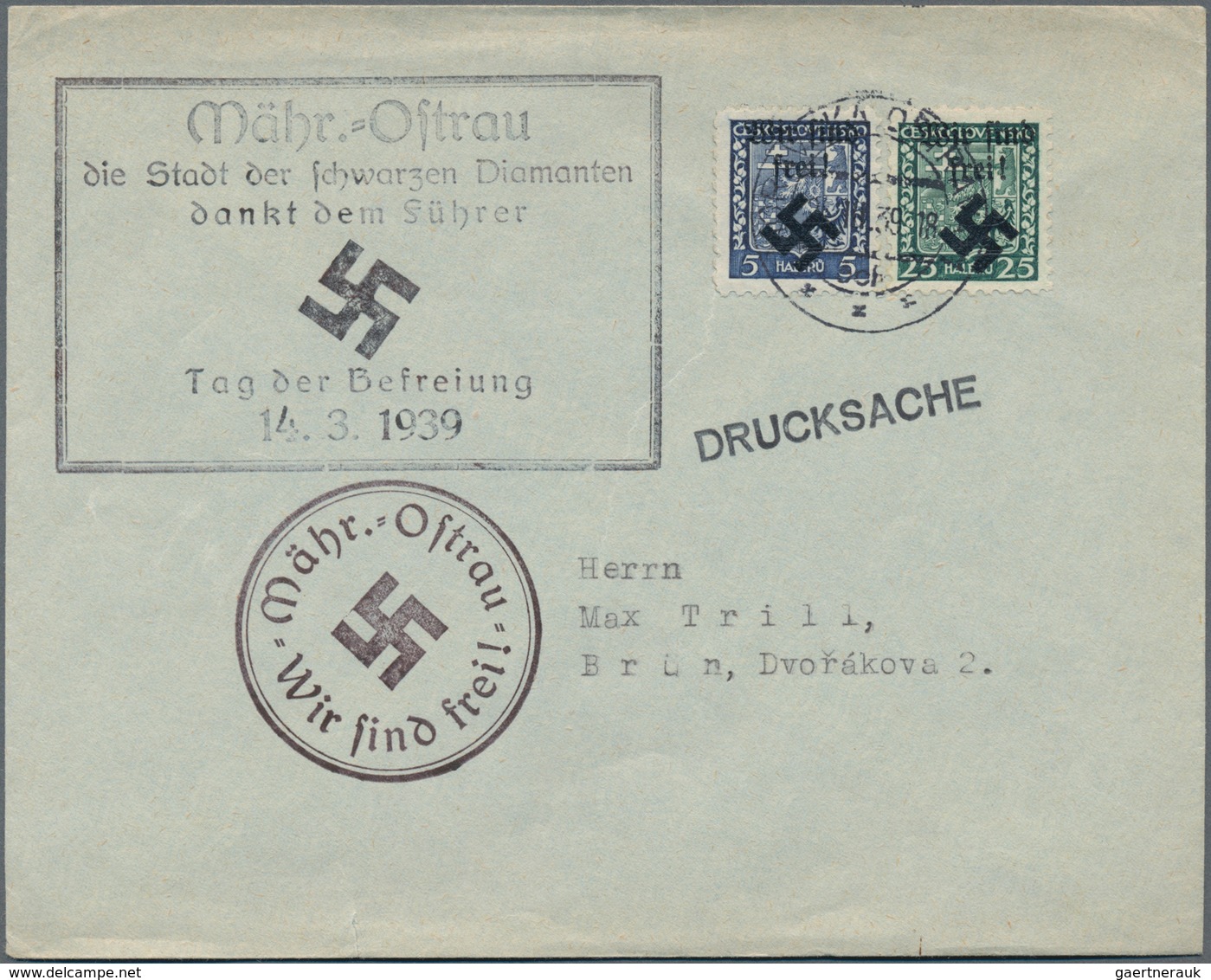 Deutschland: 1870/1950 (ca.), Vielseitiges Konglomerat Von 25 Briefen Und Karten (incl. Ein Wenig Au - Collections