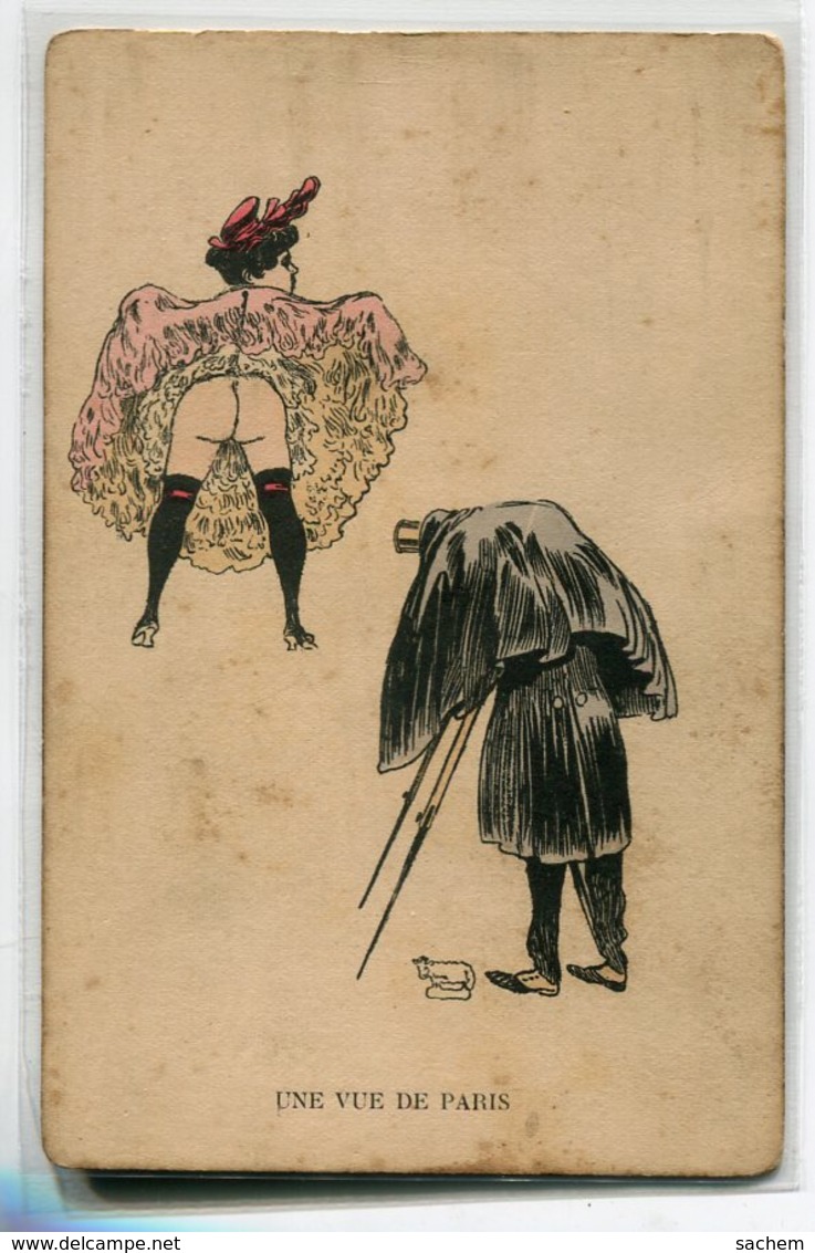 ILLUSTRATEUR G MOUTON ?   EROTISME   Femme  Danseuse Cancan  Montrant Ses Fesses Nues Au Photographe    D15 2019 - Non Classés