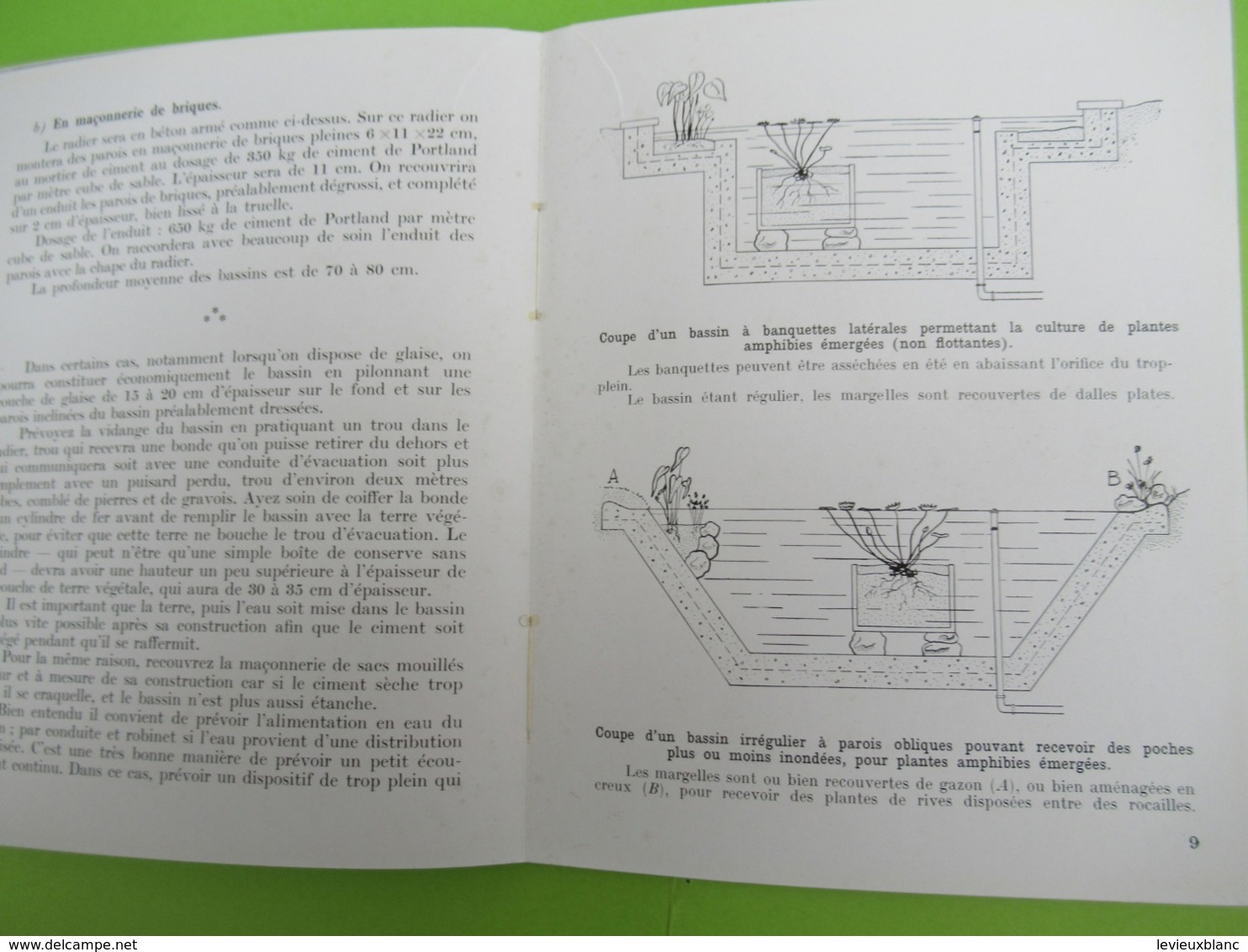 Livre / Plantes D'eau /  Bassins Fleuris /Collection " Connaitre" / Série "Horticulture"/Bailliére/ /1957  LIV179 - Garden