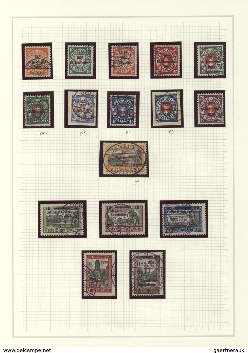 Deutschland - Nebengebiete: 1914-1959, Zwei Alben Mit Gestempelter Sammlung Im Vordruck, Dabei Beset - Colecciones