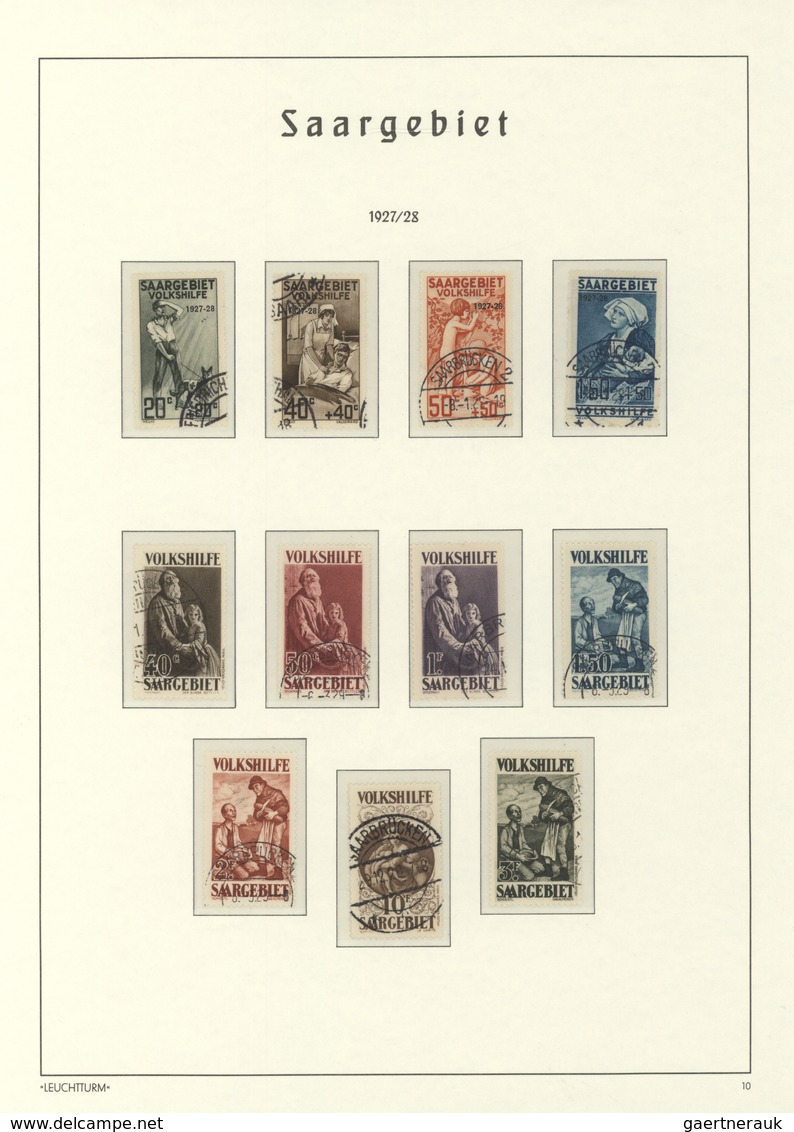 Deutschland - Nebengebiete: 1914-1959, Zwei Alben Mit Gestempelter Sammlung Im Vordruck, Dabei Beset - Sammlungen