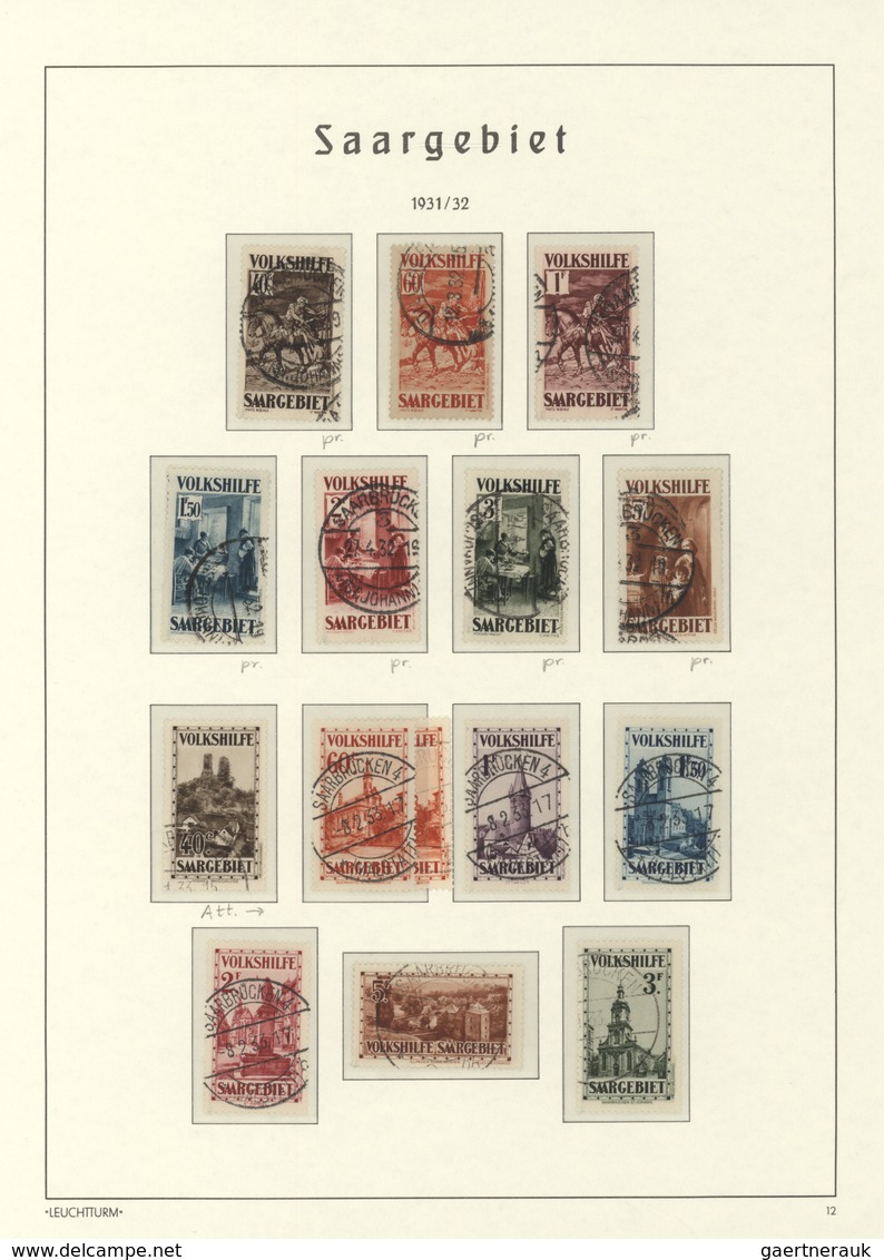 Deutschland - Nebengebiete: 1914-1959, Zwei Alben Mit Gestempelter Sammlung Im Vordruck, Dabei Beset - Collections