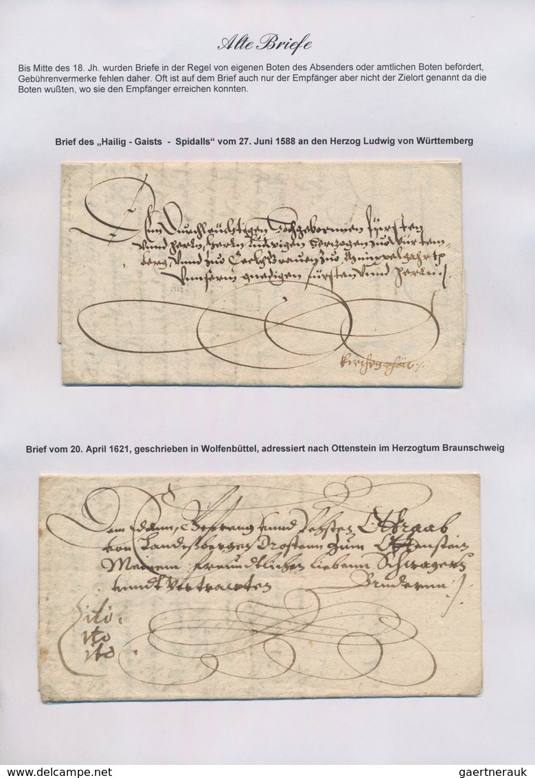 Altdeutschland - Vorphila: 1588/1863, Sammlungspartie Von Markenlosen Briefen (meist Vorphila), Post - Prephilately