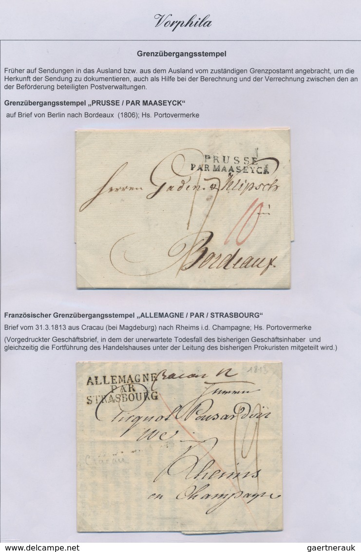 Altdeutschland - Vorphila: 1736/1860, kleine nette Sammlung von zwölf ausgesuchten Belegen, dabei Sc