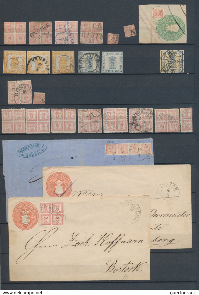 Altdeutschland: 1850/1867, Gestempelte Und Ungebrauchte Sammlungspartie Der Nordstaaten Hamburg, Lüb - Collections