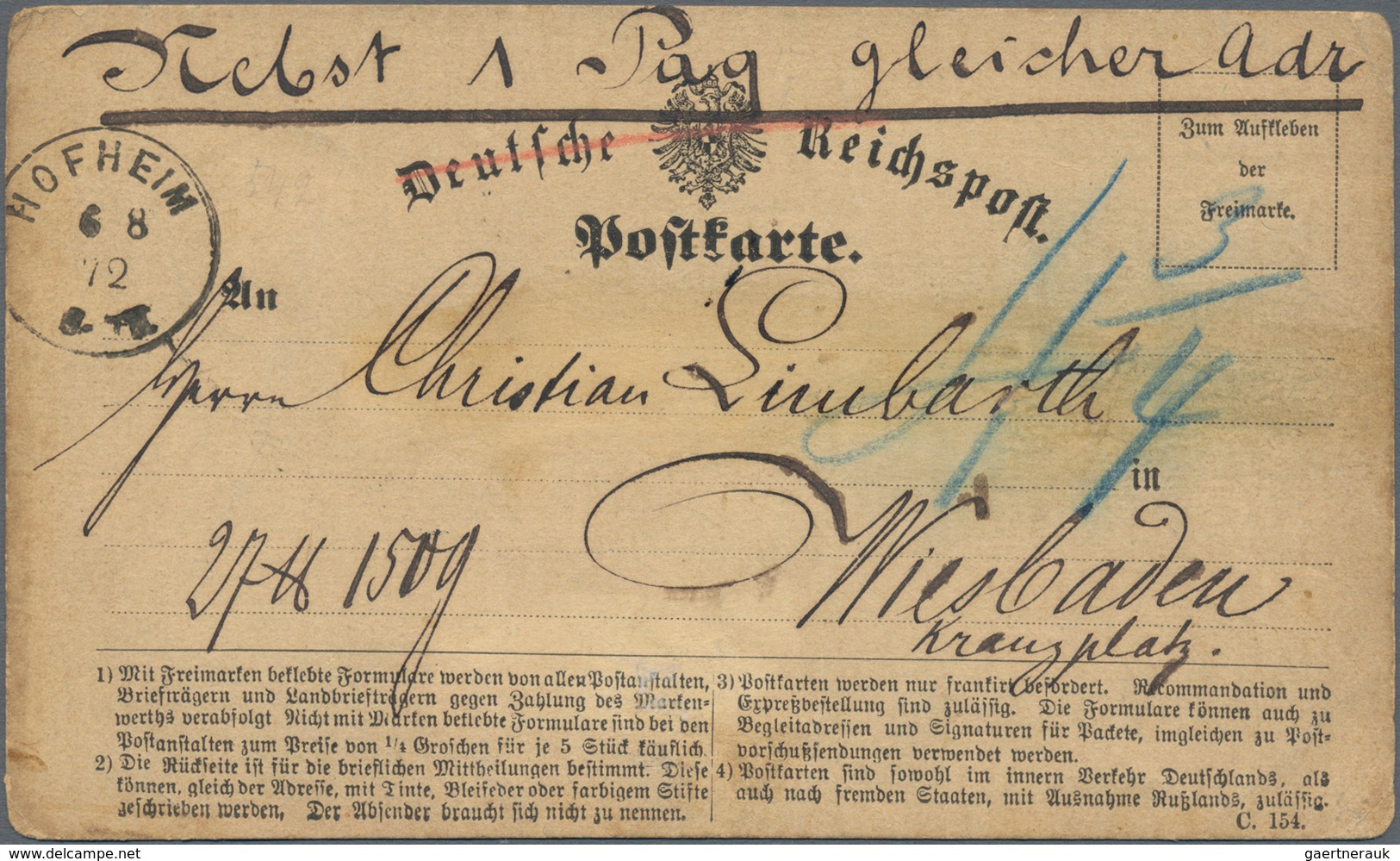 Altdeutschland Und Deutsches Reich: 1838/1872 Ca., Konvolut Mit 17 Paketbegleitbriefen, Meist Mit Pa - Collections