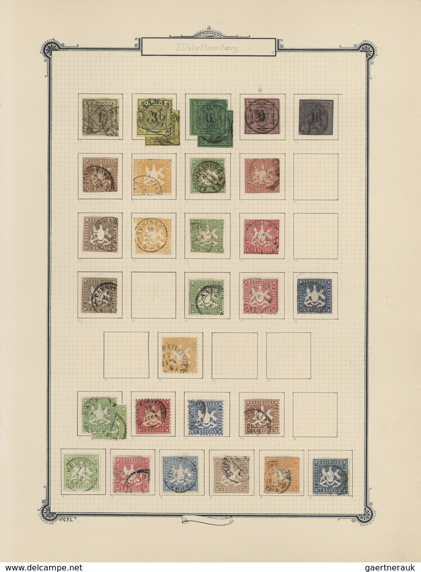 Altdeutschland und Kolonien: 1849/1919, großformatiges, altes Permanent Album (ca 37x39 cm, Klemmbin