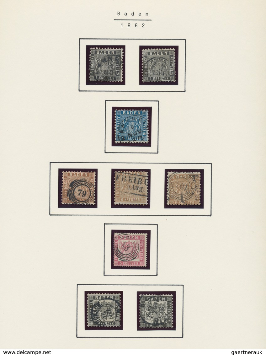 Baden - Marken Und Briefe: 1807-1868, Gestempelte Sammlung Mit 18 Kr (2) Und 30 Kr. Sowie Einigen Be - Other & Unclassified