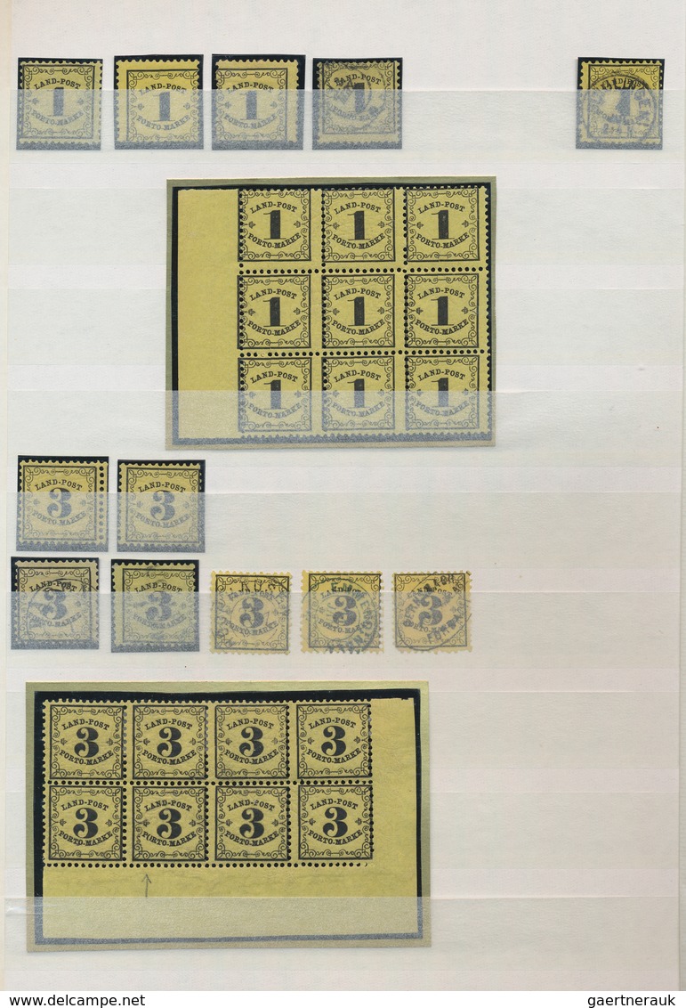 Baden - Marken und Briefe: 1851/1868, umfassende Sammlung von ca. 780 Marken (incl. Einheiten) und f