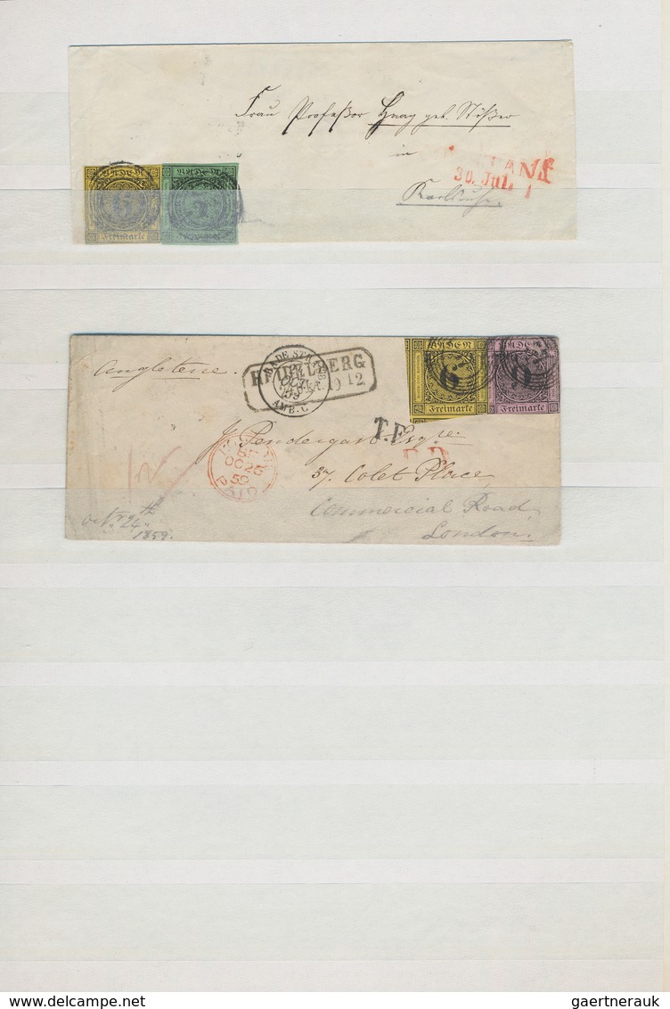 Baden - Marken und Briefe: 1851/1868, umfassende Sammlung von ca. 780 Marken (incl. Einheiten) und f