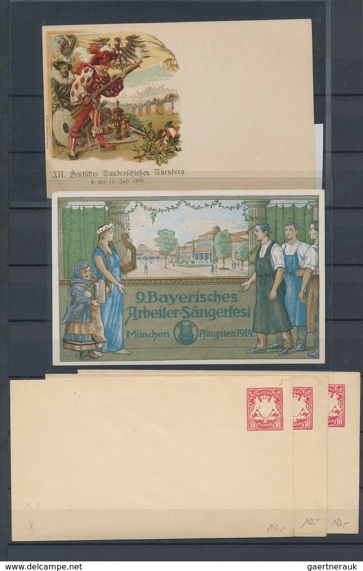Bayern - Marken Und Briefe: 1800/1920 (ca.), Umfangreicher Sammlungsposten In Vier Dicken Steckbüche - Autres & Non Classés
